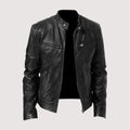 men's slim fit biker jacket in black