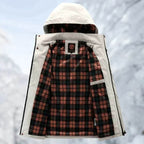 men's slim fit hooded quilted jacket