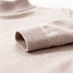 men's slim fit turtle neck jumper in beige