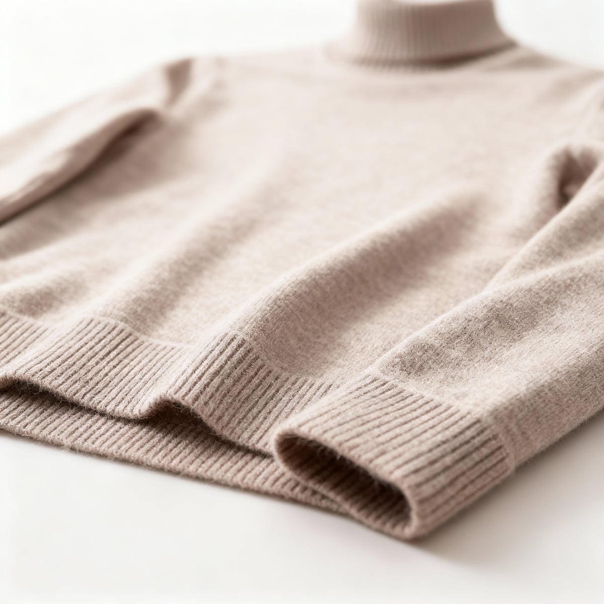 men's slim fit turtle neck jumper in beige