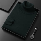 men's slim fit turtleneck sweater in green