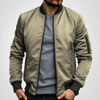 men's slim fit zip-up bomber jacket