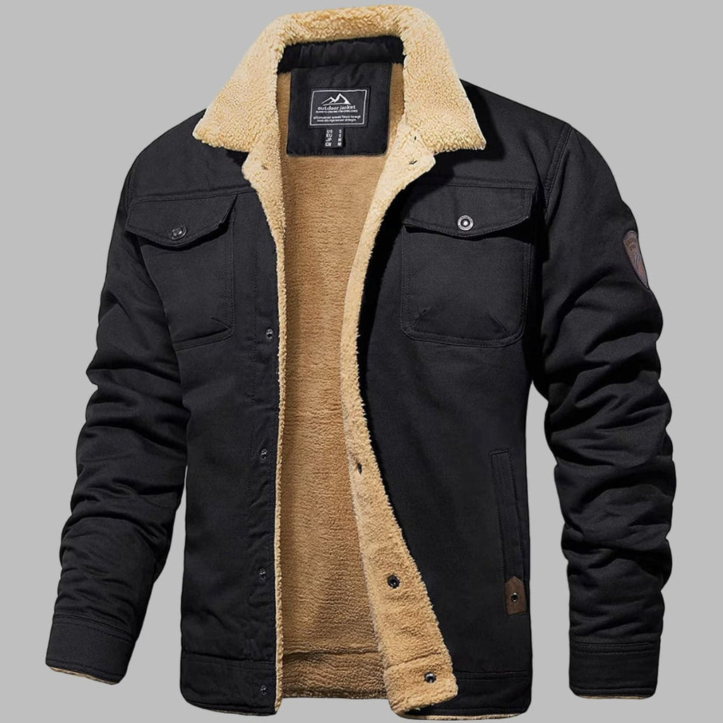 men's vintage bomber jacket in black