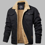 men's vintage bomber jacket in black