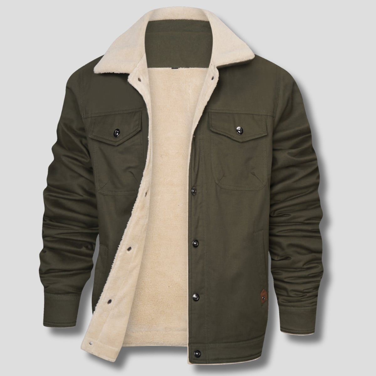 men's vintage bomber jacket in army green