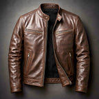 men's vintage style biker jacket