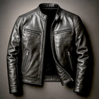 men's vintage style biker jacket