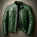 men's vintage style biker jacket