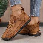 men's wide fit slip-on supportive sneakers in brown