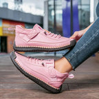 men's wide fit slip-on supportive sneakers in pink