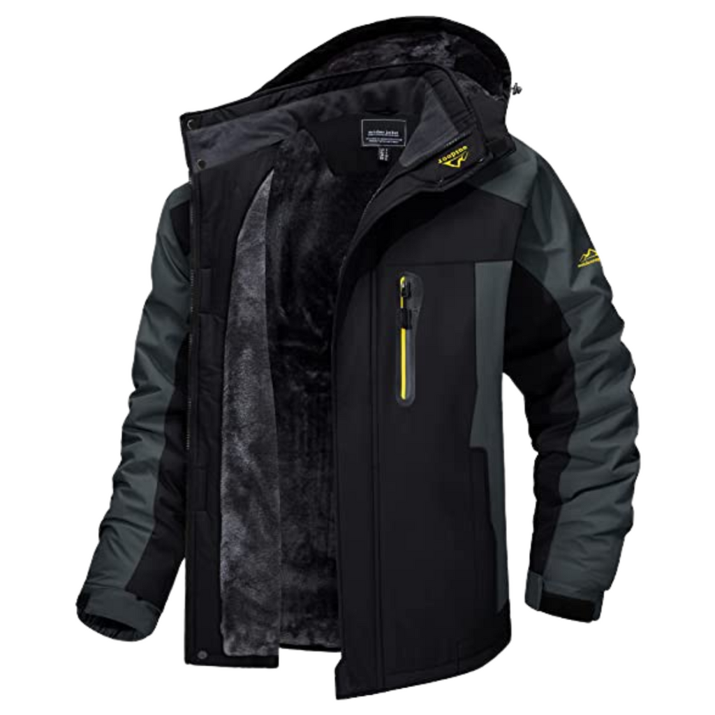 men's windproof outdoor jacket in black