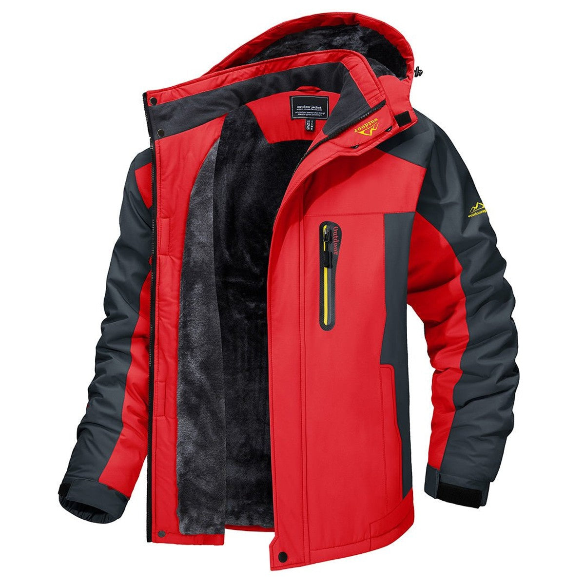 men's windproof outdoor jacket in red