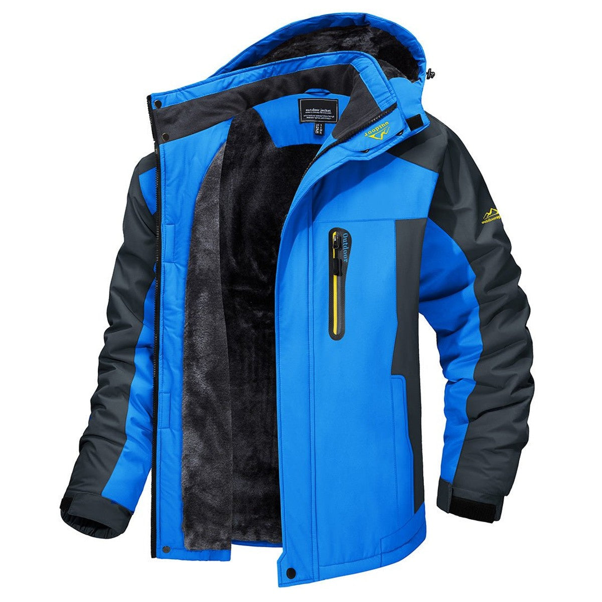 men's windproof outdoor jacket in light blue