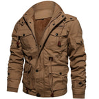 men's zip-up fleece jacket in khaki