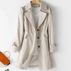 women's classic belted trench coat in beige for women