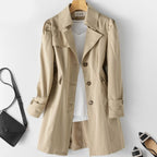 women's classic belted trench coat in khaki for women
