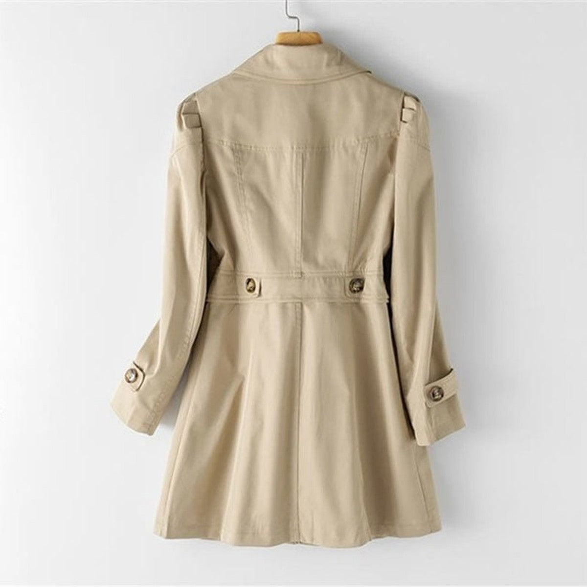 women's classic belted trench coat in beige for women