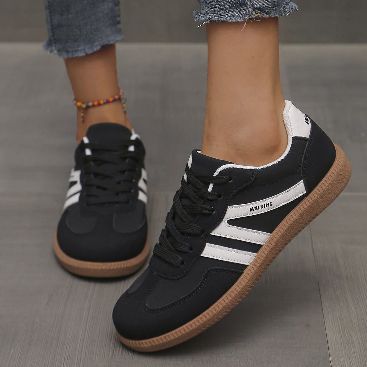 women's cushioned walking shoes in black