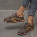 women's cushioned walking shoes in brown