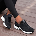 women's cushioned walking trainers in black