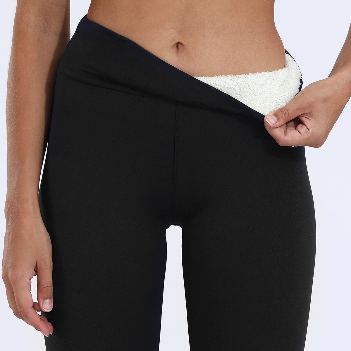 women's high waisted fleece-lined leggings