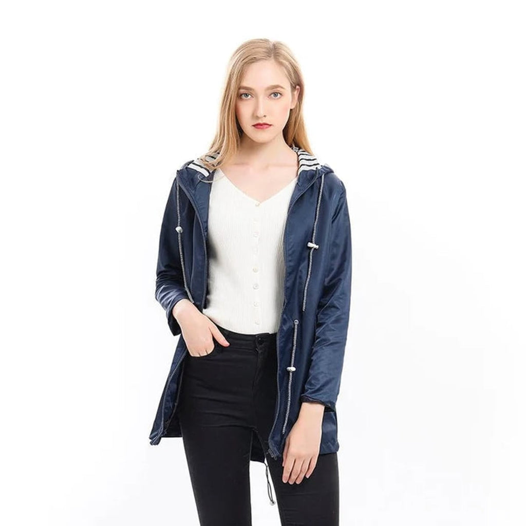 women's hooded waterproof raincoat