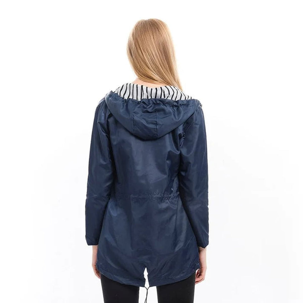 women's hooded waterproof raincoat