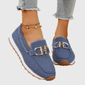 women's horsebit slip-on loafers in blue