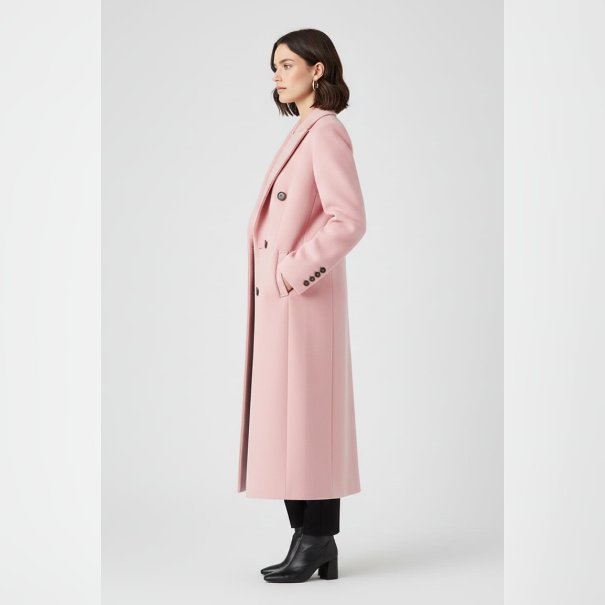 women's long lapel coat