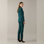 women's one button blazer and straight trousers set