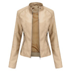 women's open front longline blazer jacket in apricot