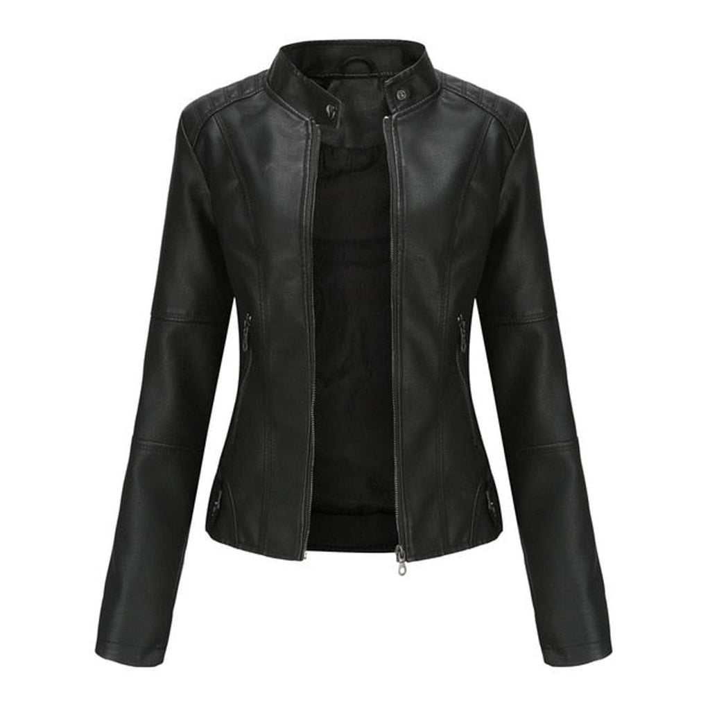 women's open front longline blazer jacket in black