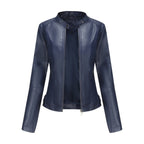 women's open front longline blazer jacket in navy
