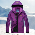 women's outdoor hooded windbreaker jacket in purple for women