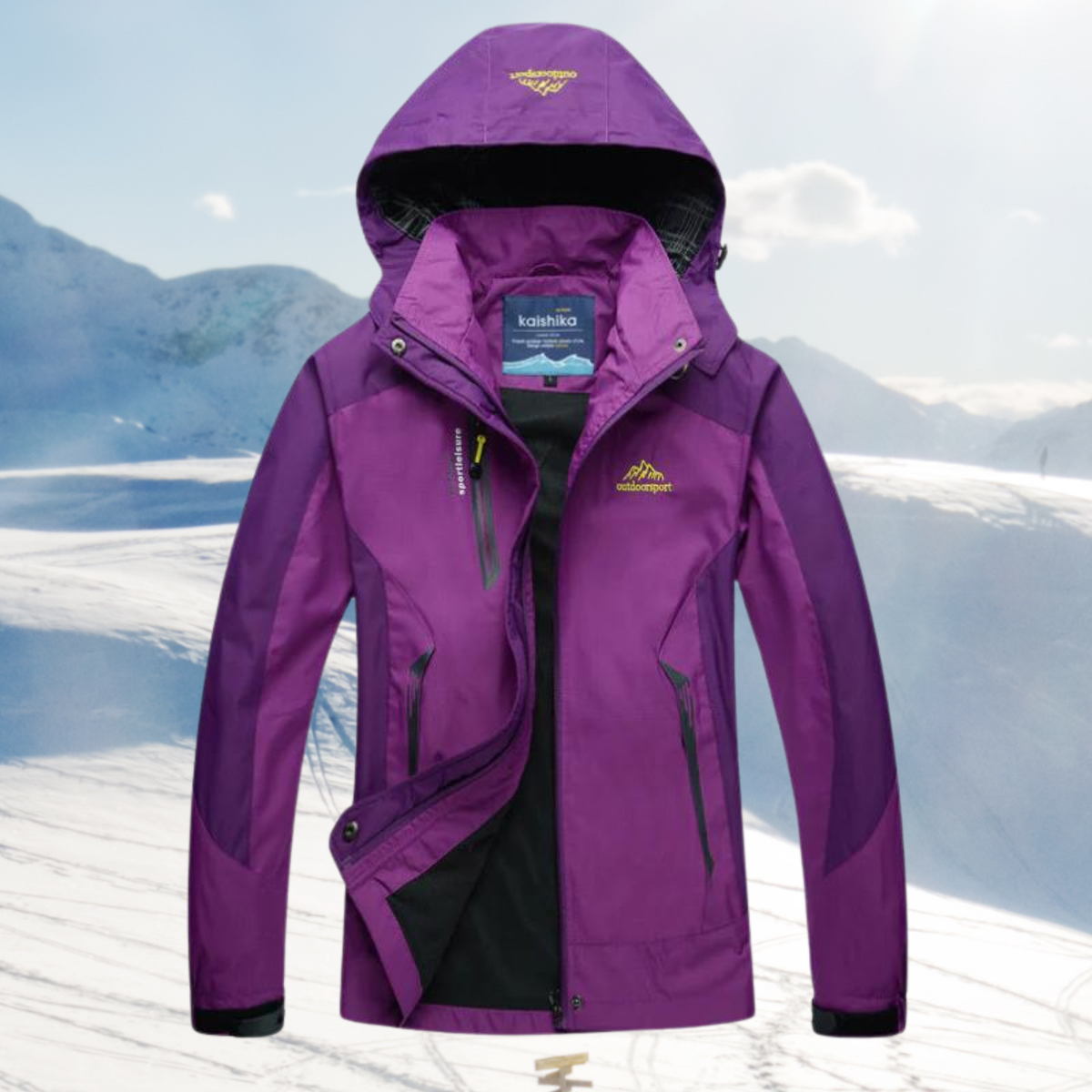 women's outdoor hooded windbreaker jacket in purple for women