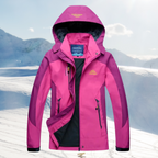 women's outdoor hooded windbreaker jacket in pink for women