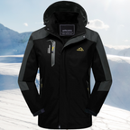 women's outdoor hooded windbreaker jacket in black for women