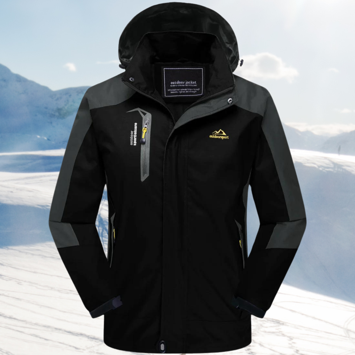 women's outdoor hooded windbreaker jacket in black for women