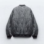 women's oversized bomber jacket in gray