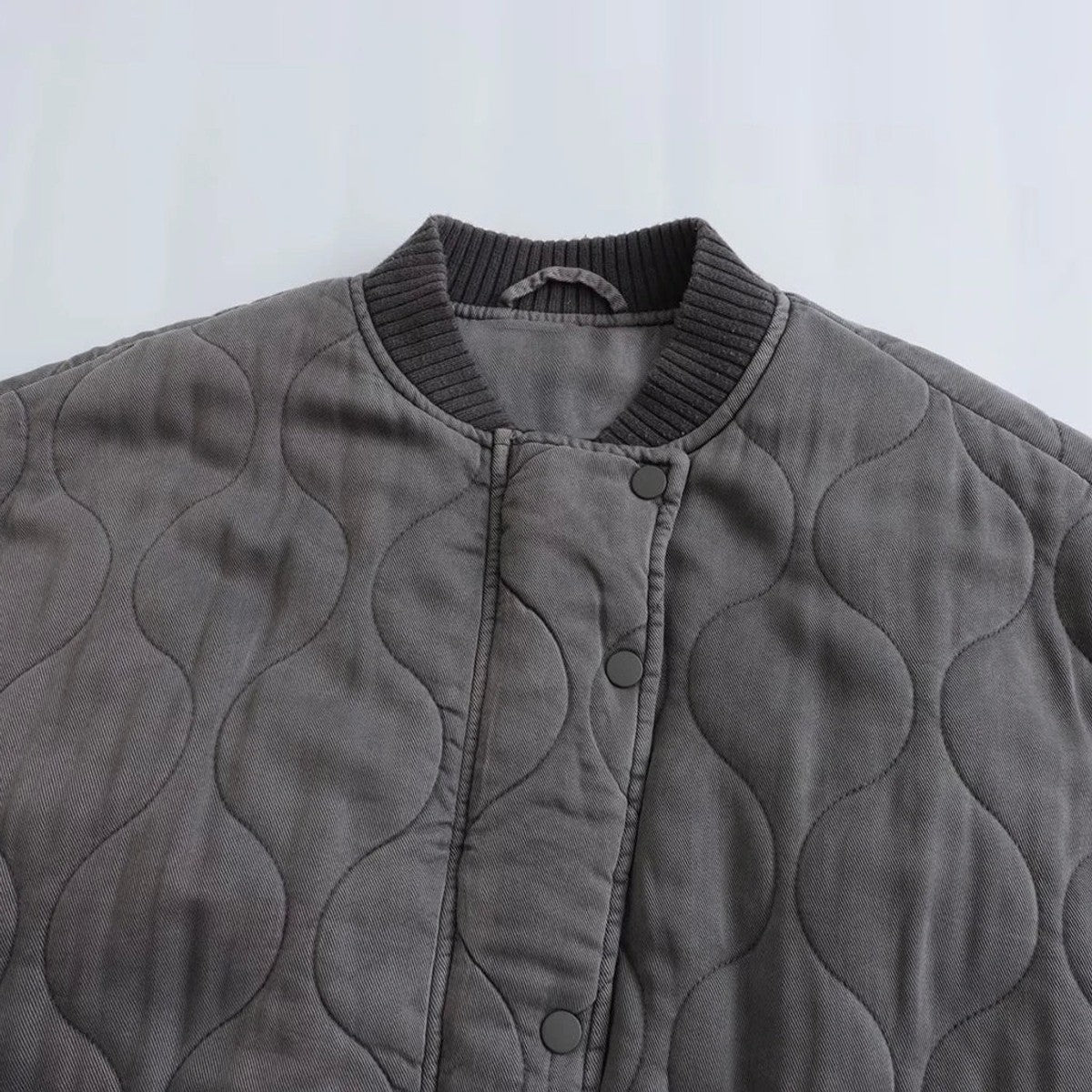 women's oversized bomber jacket in gray