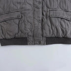 women's oversized bomber jacket in gray