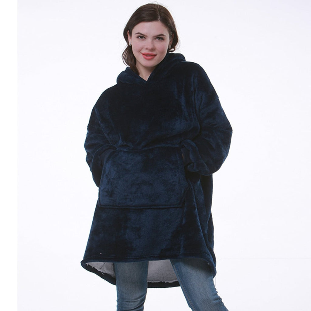 women's oversized hooded blanket sweatshirt