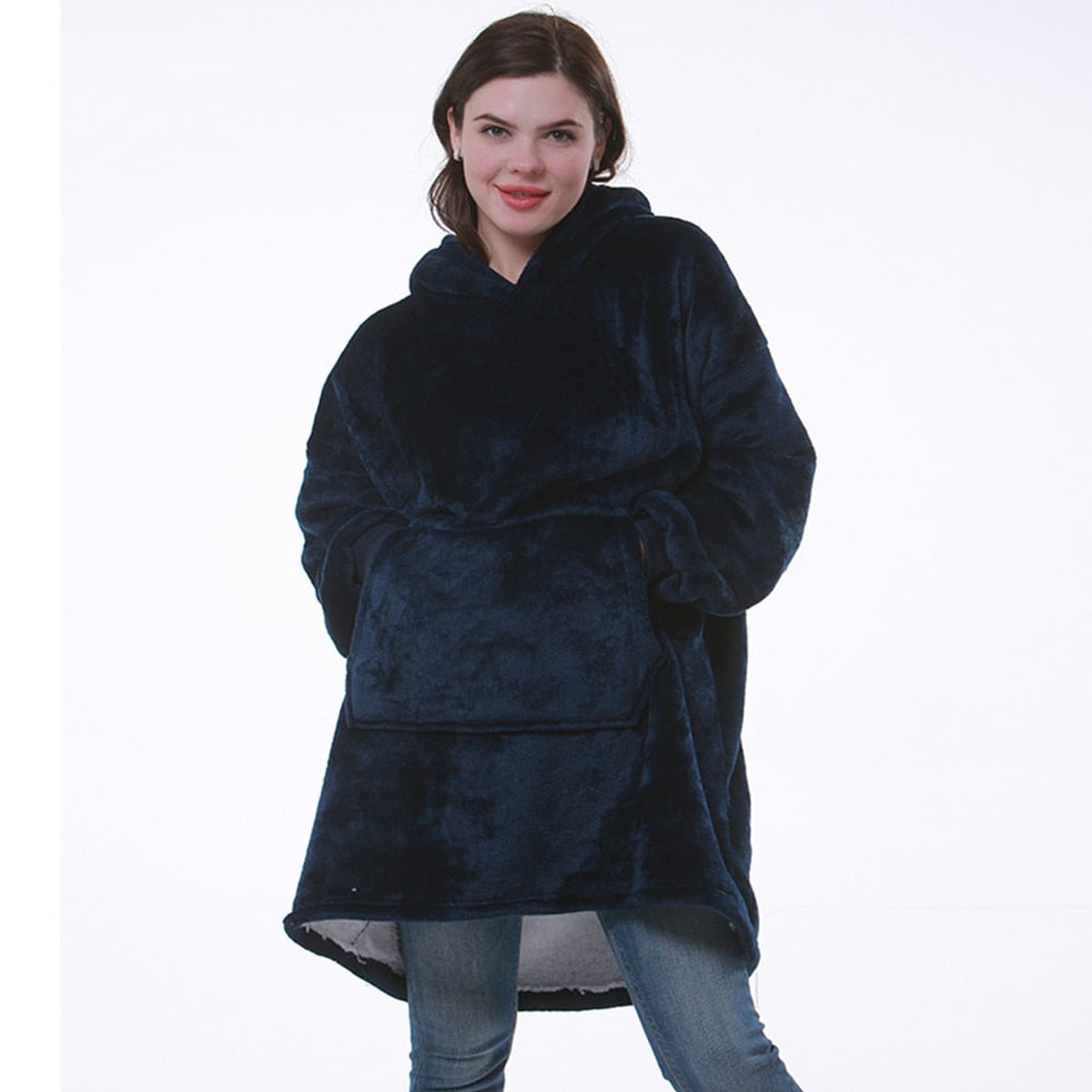 women's oversized hooded blanket sweatshirt