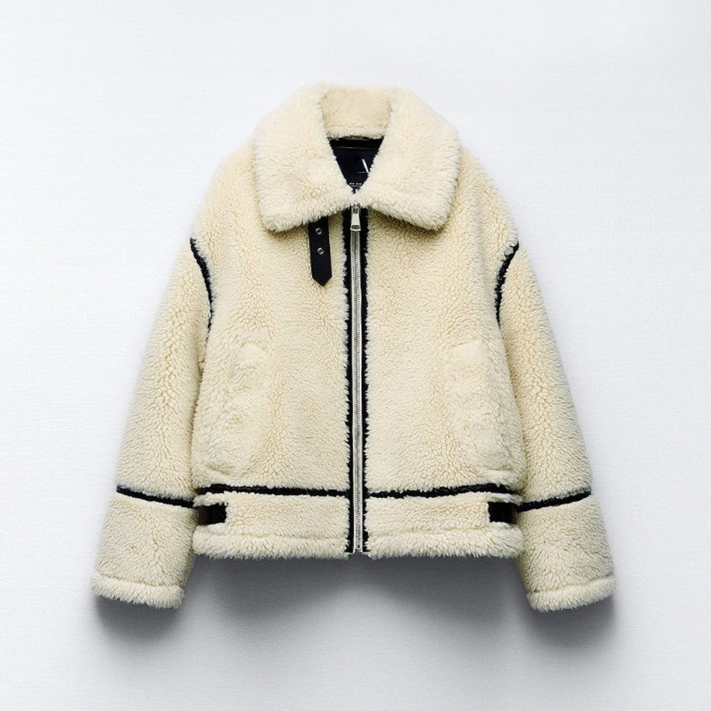 women's oversized teddy jacket