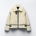 women's oversized teddy jacket