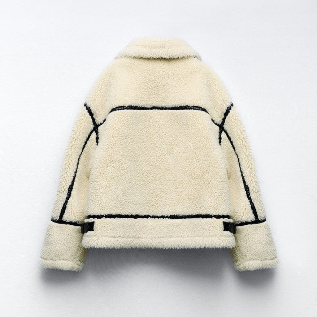 women's oversized teddy jacket