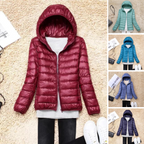 women's packable hooded puffer coat