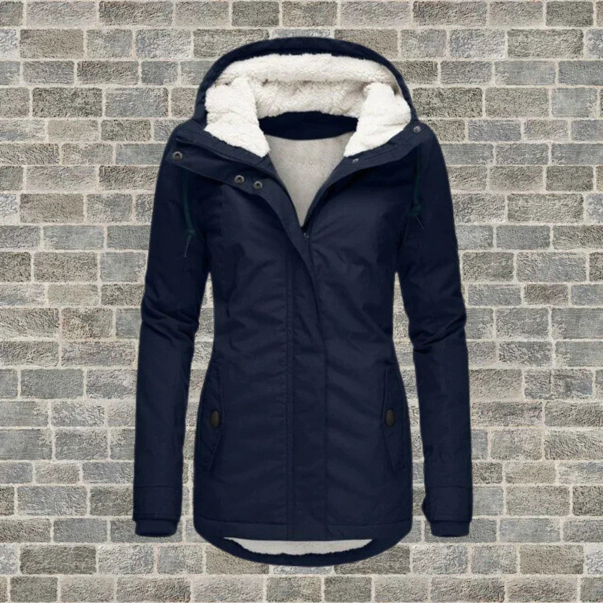 women's relaxed fit hooded coat in grey for women