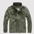 women's retro denim jacket with multiple pockets in olive green