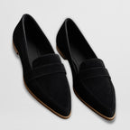 women's slip-on cushioned loafers in black